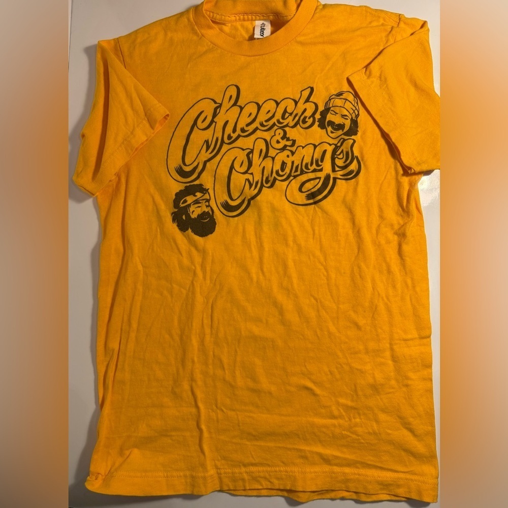 Cheech And Chong Yellow T-Shirt Size Small Best Buds